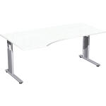 PC-Tisch links weiß/silber C-Fuß Flex, BxT:...