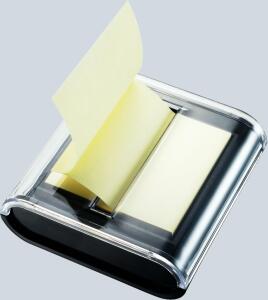 Spender für Z-Notes 75 x 75mm schwarz inkl. 1 Block mit 50 Blatt