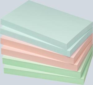 Haftnotiz, 125 x 75mm, 100 Blatt, Pastellgrün, Pastellblau,