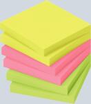 Haftnotiz, 75 x 75mm, 80 Blatt, Brillantgelb, Brillantpink