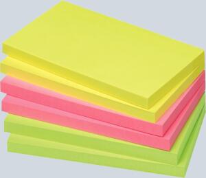 Haftnotiz, 125 x 75mm, 80 Blatt, Brillantgelb, Brillantpink,