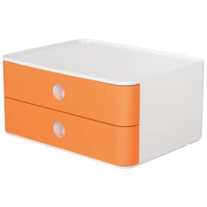 HAN SMART-BOX ALLISON Schubladenbox - stapelbar, 2 Laden, snow white/apricot orange