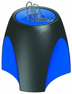 Büroklammernspender DELTA schwarz/ blau magnetisch