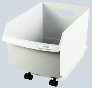 Papier Container LOGO Drive 25l, grau, ohne Rollen u. Deckel