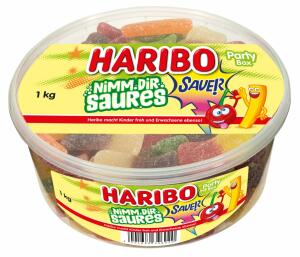 Haribo Nimm Dir Saures 1 KG Party Box Saure Fruchtgummi Mischung