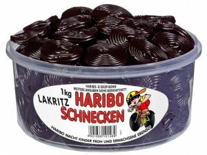 Haribo Lakritz Schnecken 1 KG Party Box für jede Gelegenheit