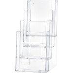 Tischprospekthalter glasklar für 4x1/3 A4/C6 lang...