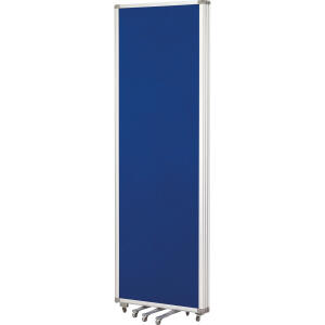Filzwand, mobil, klappbar, blau 3 x 1800x600mm, Alurahmen
