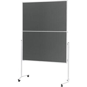 Moderationstafel klappbar Filz grau 1500x1200mm Alurahmen weiß