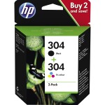 Multipack Tintenpatrone 304 schwarz dreifarbig für...