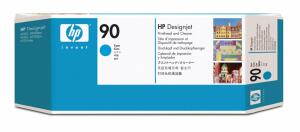 Druckkopf und Druckkopfreiniger 90 cyan für DesignJet 4000, 4000ps,