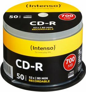 Rohling CD-R 80 Min. 700MB, 52x, 50er Cakebox