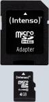 Micro-SDHC Speicherkarte 4GB 10MB/s Class 10, mit SD-Adapter