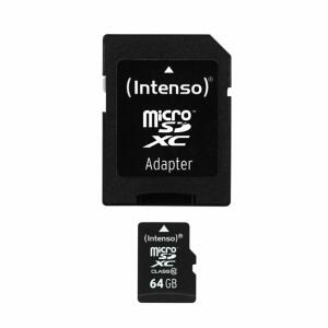 Micro-SDHC Speicherkarte 64GB 10MB/s Class 10, mit SD-Adapter