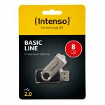 Speicherstick Basic Line USB 2.0 schwarz-silber,...