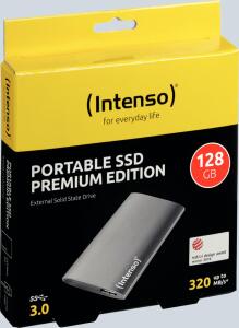 Externe SSD Festplatte 1,8" USB 3.0, 128 GB, anthrazit, 90 x 54 x 9 mm