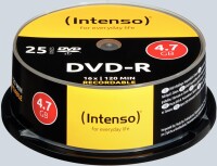 Rohling DVD-R 4,7GB, 16x, Spindel 25er