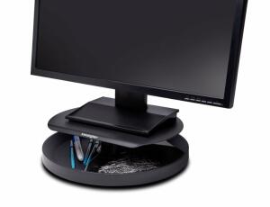 Monitorstand SmartFit Spin2, schwarz um 360° drehbare Ablage,
