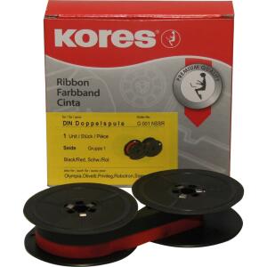 Farbband Gr. 1NS schwarz/rot für DIN Doppelspule