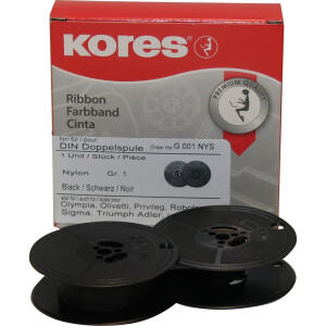 Farbband Gr. 1 schwarz für DIN Doppelspule