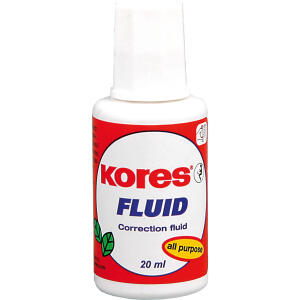 Korrekturflüssigkeit, weiß, 20ml Pinselflasche, auf Benzinbasis