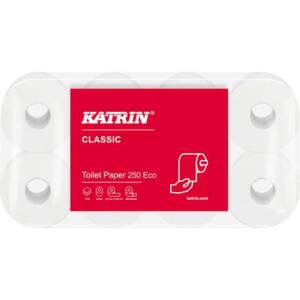 KATRIN Toilettenpapier Classic Eco - 3-lagig, weiß, 8 Rollen à 250 Blatt