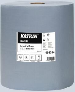 KATRIN Wischtuch Basic Industrial XXL3 blau, 3-lagig, 360 m