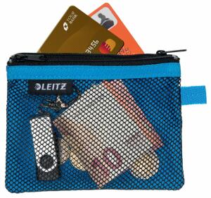 LEITZ Traveller ZipBeutel WOW S blau 14x105cm 2 Fächer 1xblickdicht