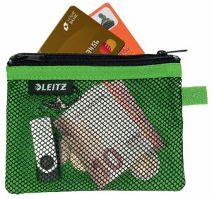 LEITZ Traveller ZipBeutel WOW S grün 14x105cm 2 Fächer 1xblickdicht