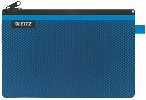 LEITZ Traveller ZipBeutel WOW L blau 24x15cm 2 Fächer 1xblickdicht