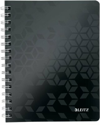 LEITZ Collegeblock WOW A4 PPEinband liniert schwarz spiralgebunden