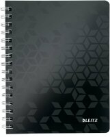 LEITZ Collegeblock WOW A4 PPEinband liniert schwarz...