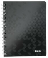 LEITZ Collegeblock WOW A4 PPEinband kariert schwarz...