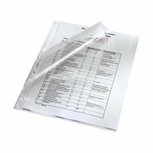 LEITZ 4784 Prospekthüllen oben und Lochseite offen Oberteil mitgelocht genarbt 013 mm A4