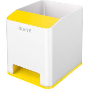 LEITZ WOW Sound Stifteköcher Duo Colour gelb verstärkt den Sound des