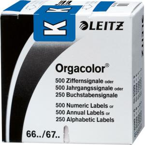 LEITZ BuchstabenSignalRolle K dunkel blau selbstklebend in Ausgabe