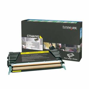 Lasertoner Return yellow LEXMARK C734A1YG - Projekttoner -