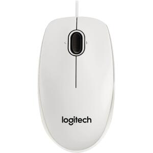 Logitech Maus B100 weiß, kabelgebunden USB, Optisch, 800dpi, Business