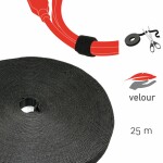 Doppelseitige Klettbandrolle, 25m x 16mm, schwarz,...