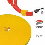 Doppelseitige Klettbandrolle, 25m x 16mm, gelb,...