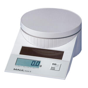 Maul Solar-Briefwaage MAULtronic S - 5000 g, 2 g, 5 g, 130 x 65 x 196 mm, weiß