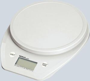 Briefwaage Maul goal weiß Tragkraft 5000g, Wiegeteller Ø 15 cm