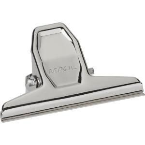 Briefklemmer 75mm breit 20mm Klemmweite silber
