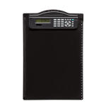 Klemmbrett A4 schwarz # 23254 mit integriertem Solar-Rechner