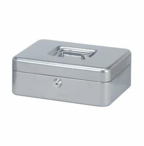 Geldkassette 250x190x88mm silber Sicherheitszylinderschloss mit 2