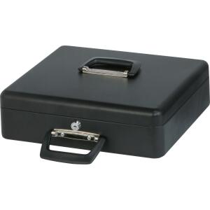 Geldkassette 370x290x120mm schwarz Sicherheitszylinderschloss m. 2