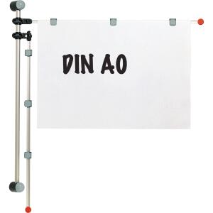 Planhalter Wand gr 2 Aluschwenkarme je 3 Magnetclips