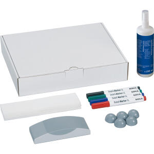 Zubehör-Set Karton fb.sort. 4Marker 1Wischer 4Magnete 1Reiniger