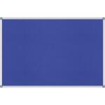 Pinnboard Standard 90/180 blau Textil Alurahmen, Ecken grau