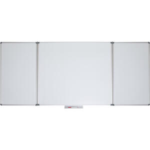 Whiteboard Klapptafel, grau beschriftbar/magnethaftend, 100x150cm